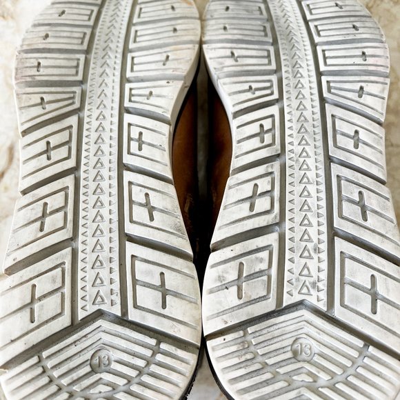 Unionbay Size 13 Leather Faux Fur-lined Lace-up Round Toe Brown Tan Ankle Boots - Picture 10 of 15